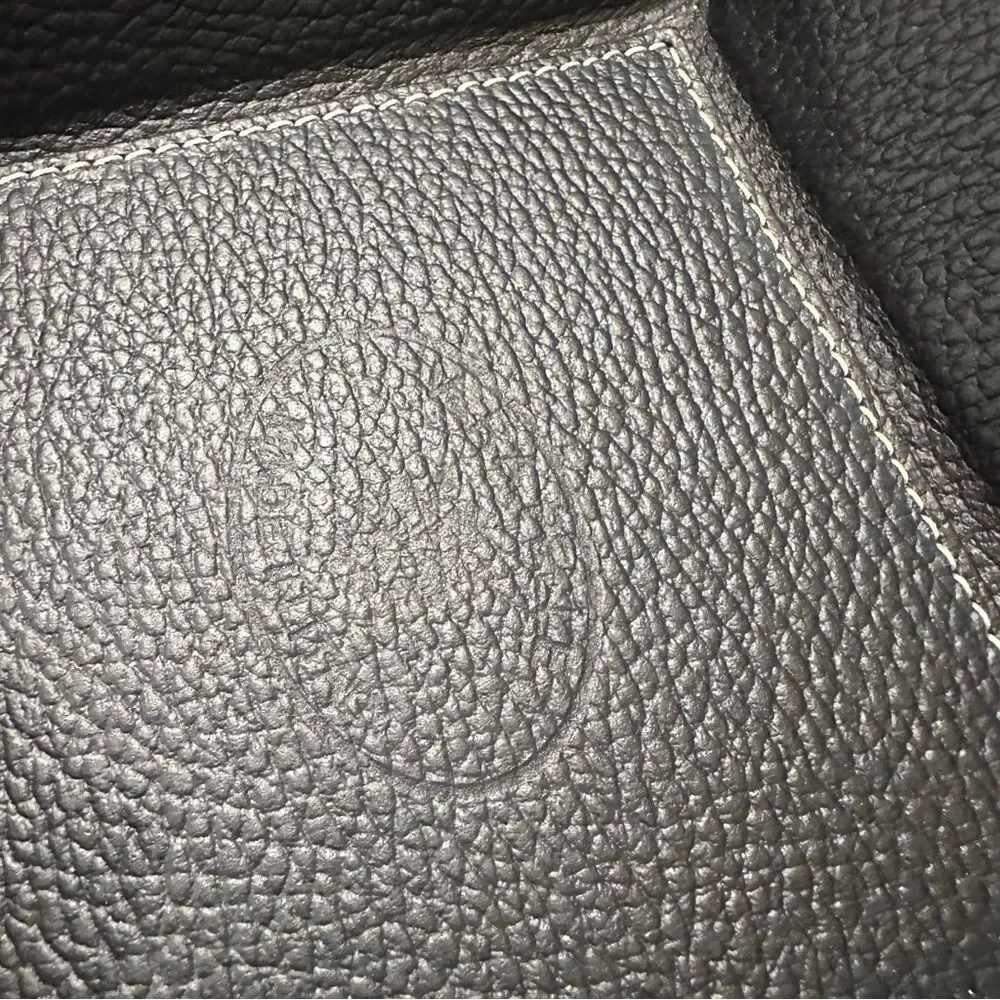 Black Italian Leather Valet Tray 6.5” x 6.5” - Picture 6 of 9
